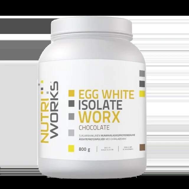 NutriWorks Egg White Isolate Worx 800g - čokoláda