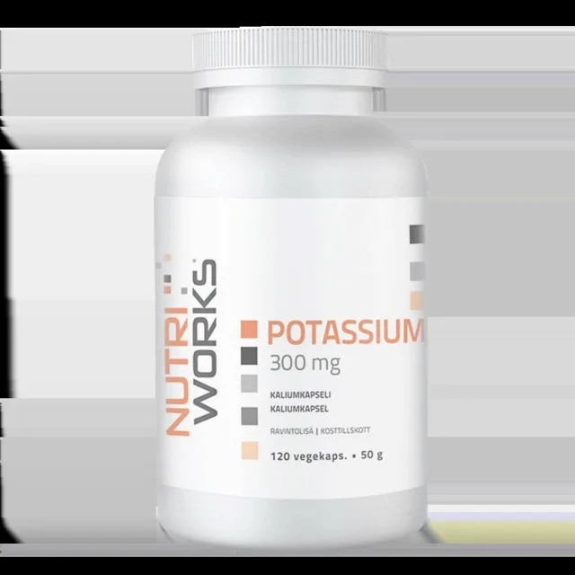 NutriWorks Potassium 300mg - 120 kapslí
