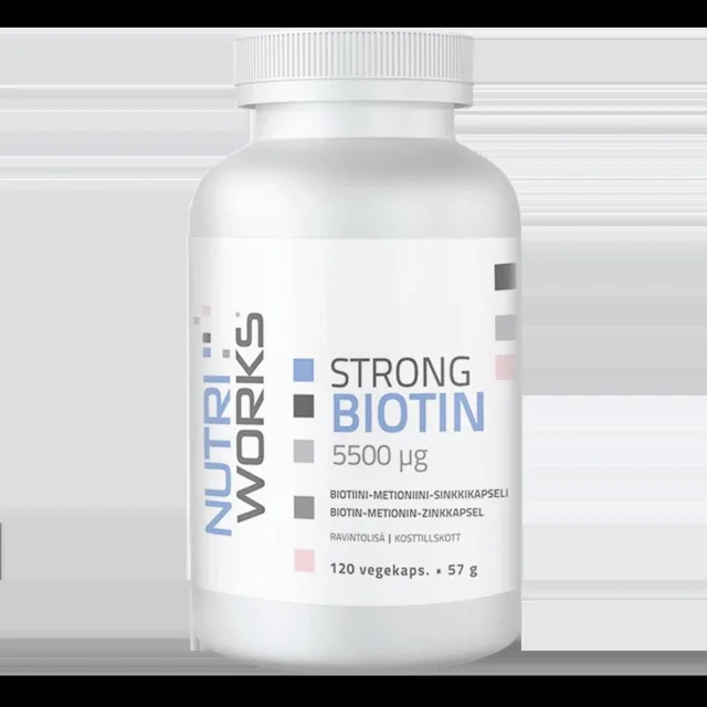NutriWorks Strong Biotin 5500µg - 120 kapslí
