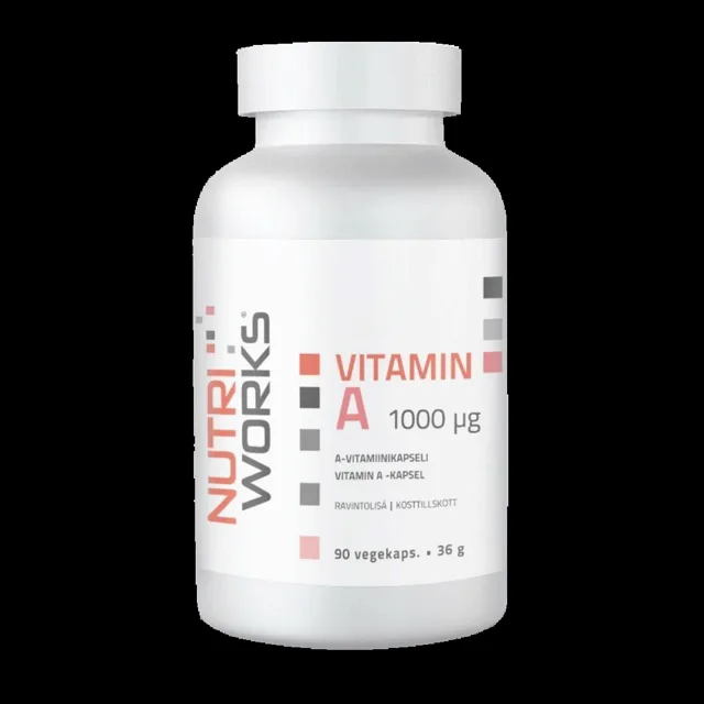 NutriWorks Vitamin A 1000µg - 90 kapslí