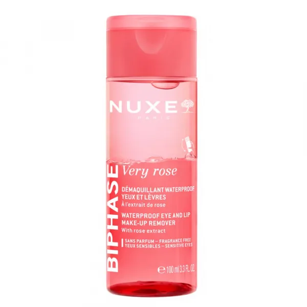 Nuxe Very Rose Šetrný dvoufázový odličovač očí a rtů dvoufázový odličovač očí a rtů 100 ml