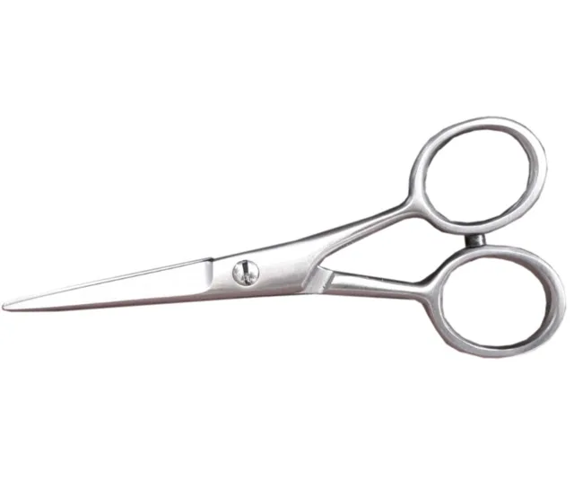 Nůžky na vousy Ragnar Barber Line 4,5" - stříbrné + dárek zdarma