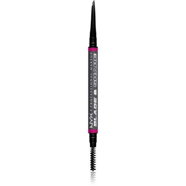NYX Professional Makeup Blade & Shade tužka na obočí s kartáčkem odstín 11 Grey g