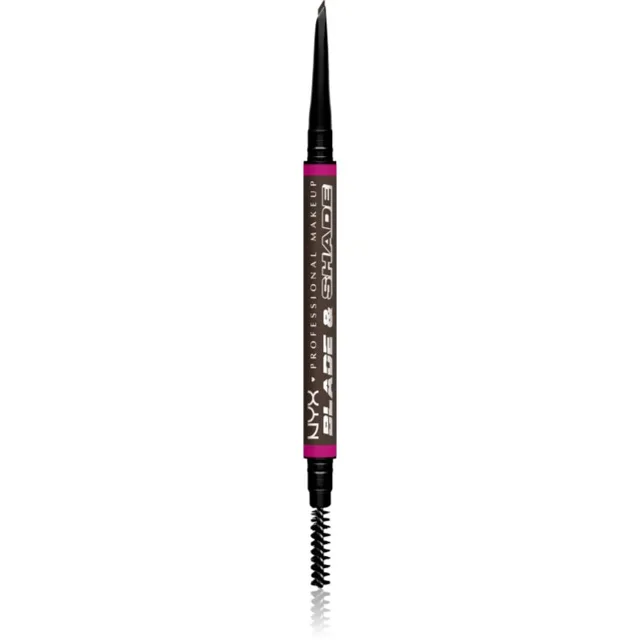 NYX Professional Makeup Blade & Shade tužka na obočí s kartáčkem odstín Ash Brown 0.06 g