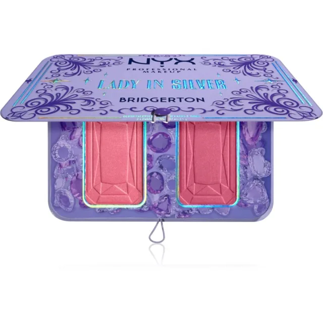 NYX Professional Makeup Bridgerton Royal Blush paleta tvářenek odstín 02 Lady In Silver 2x5 g