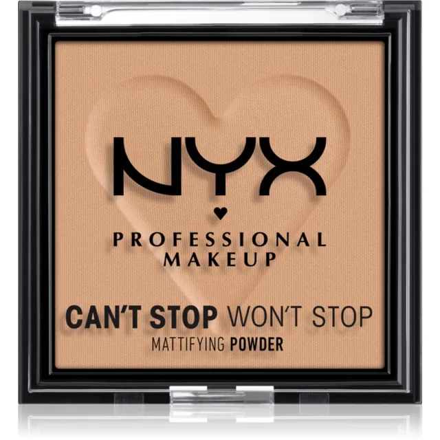 NYX Professional Makeup Can't Stop Won't Stop Mattifying Powder matující pudr odstín 06 Tan 6 g