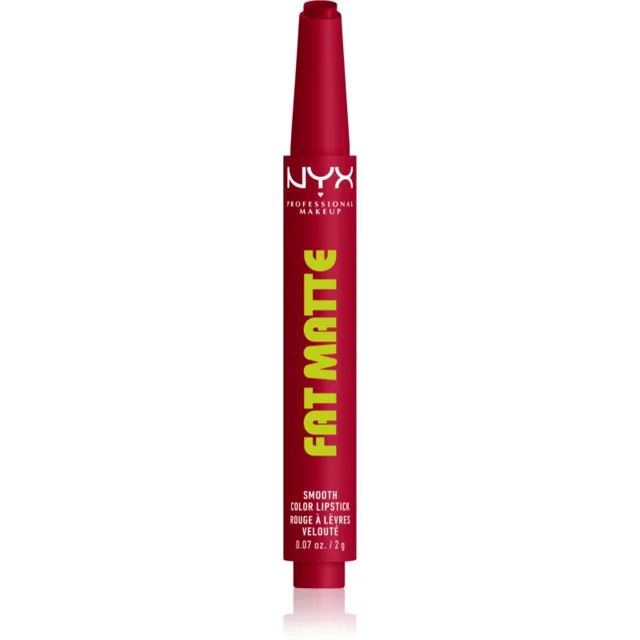 NYX Professional Makeup Fat Matte balzám na rty s matujícím efektem Scarlet Snuggles 2 g