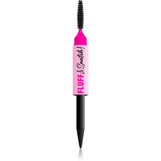 NYX Professional Makeup Fluff & Snatch tužka na obočí s pudrovým efektem odstín Black 1 g