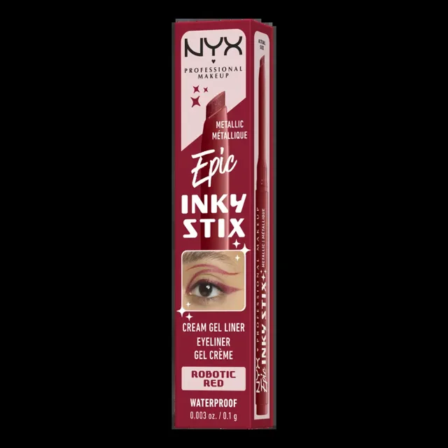 NYX Professional Makeup Gelová oční linka Epic Inky Stix 05 Robotic Red 0,1 g