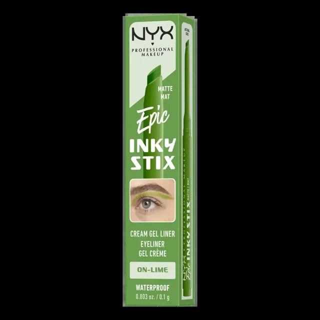 NYX Professional Makeup Gelová oční linka Epic Inky Stix 13 On-Lime 0,1 g