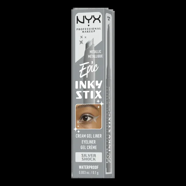 NYX Professional Makeup Gelová oční linka Epic Inky Stix 16 Silver Shock 0,1 g