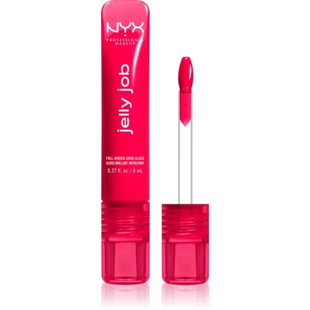 NYX Professional Makeup Jelly Job zářivý lesk na rty se zvětšujícím efektem odstín Cherry Jelly 7.5 ml