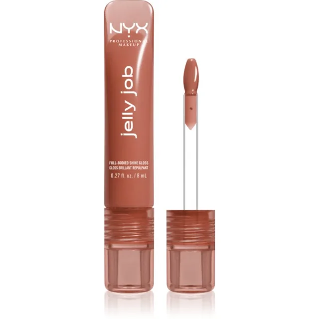 NYX Professional Makeup Jelly Job zářivý lesk na rty se zvětšujícím efektem odstín Toast N´ Jelly 7.5 ml