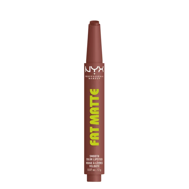 NYX Professional Makeup Matný balzám na rty Fat Matte Smooth Color Lipstick 2 g 08 Toasty Taupe