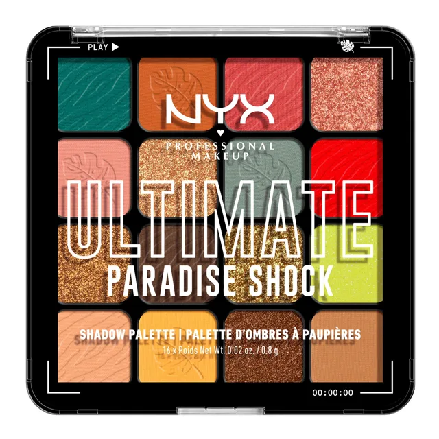 NYX Professional Makeup Paletka očních stínů Paradise Shock Ultimate Shadow Palette 12,8 g