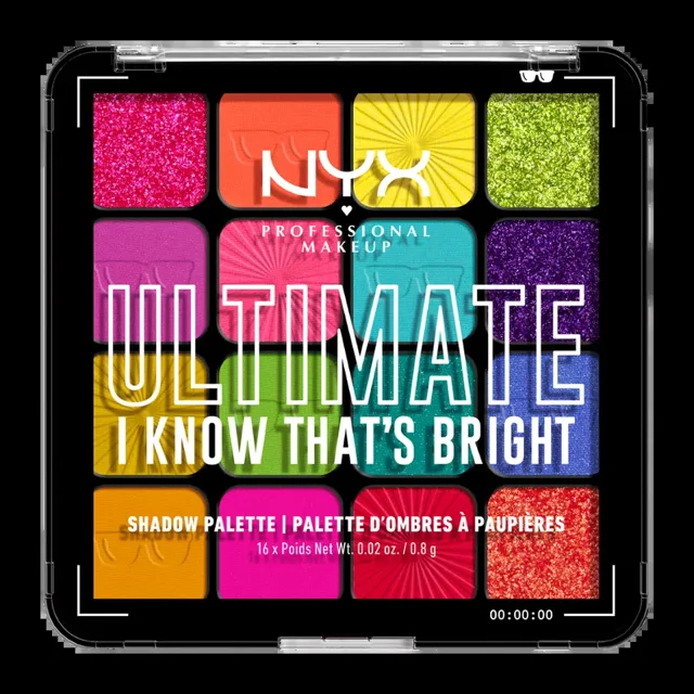 NYX Professional Makeup Paletka očních stínů Ultimate I Know That's Bright