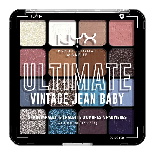 NYX Professional Makeup Paletka očních stínů Vintage Jean Baby Ultimate Shadow Palette 12,8 g