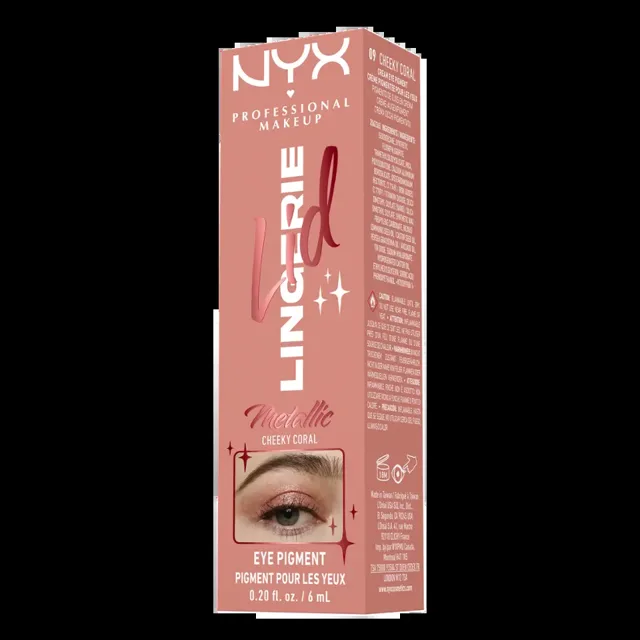 NYX Professional Makeup Tekuté oční stíny Lid Lingerie 09 Cheeky Coral