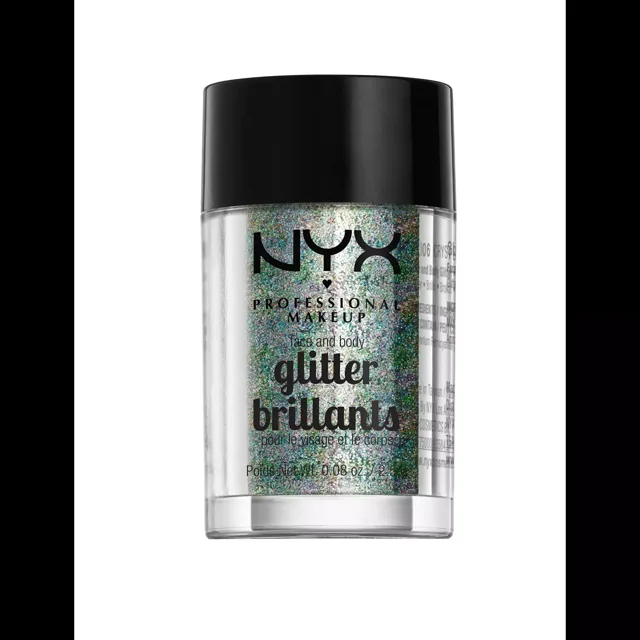 NYX Professional Makeup Třpytky na tělo a obličej Face & Body Glitte 2,5 g 06 Crystal