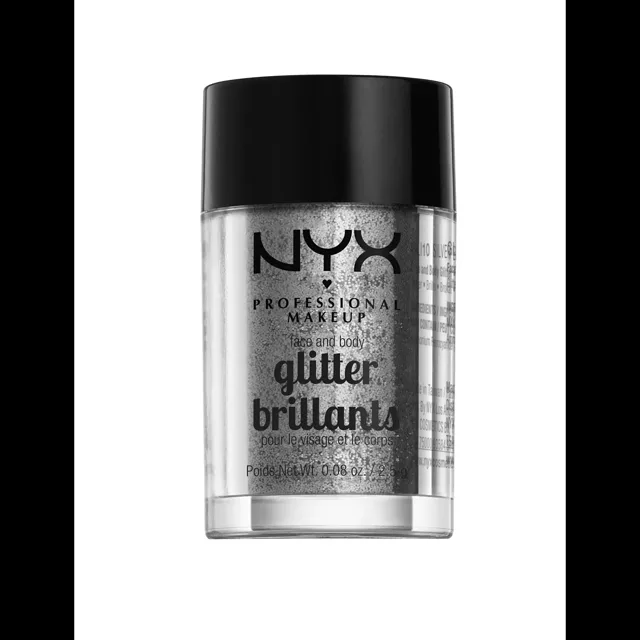 NYX Professional Makeup Třpytky na tělo a obličej Face & Body Glitte 2,5 g 10 Silver