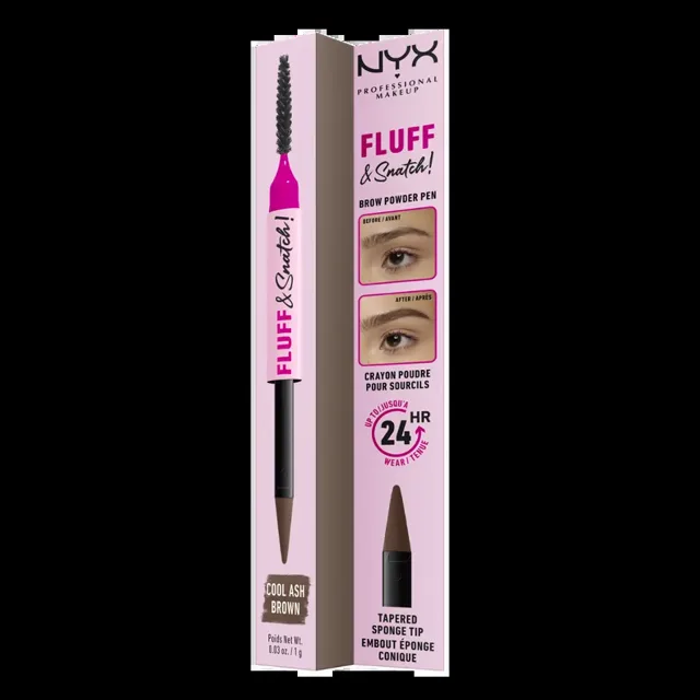 NYX Professional Makeup Tužka na obočí Fluff & Snatch! Cool Ash Brown
