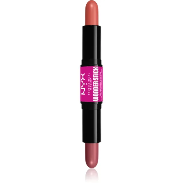 NYX Professional Makeup Wonder Stick Cream Blush oboustranná konturovací tyčinka odstín 02 Honey Orange N Rose 2x4 g