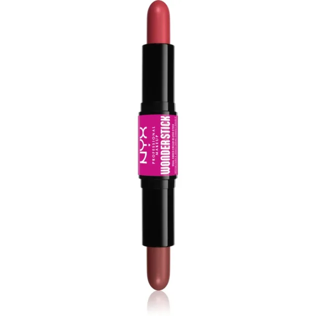 NYX Professional Makeup Wonder Stick Cream Blush oboustranná konturovací tyčinka odstín 03 Coral N Deep Peach 2x4 g