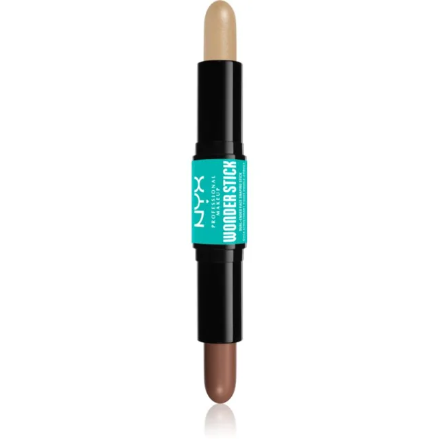 NYX Professional Makeup Wonder Stick Dual Face Lift oboustranná konturovací tyčinka odstín 02 Universal Light 2x4 g