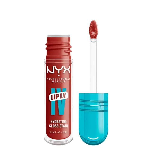 NYX Professional Makeup Zabarvující lesk na rty Lip I.V. Hydrating Gloss Stain 5 ml 12 Burst That Tang!
