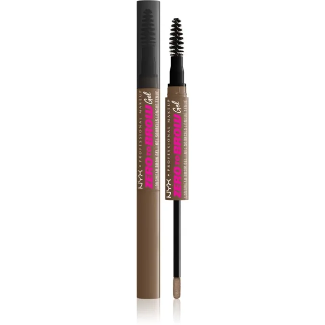 NYX Professional Makeup Zero To Brow Gel gel na obočí s aplikátorem odstín 02 Ash Blonde 2 ml
