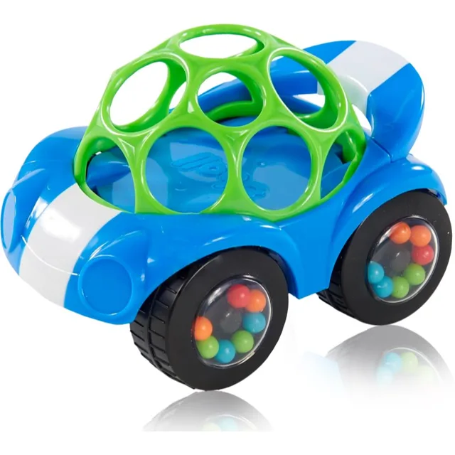 Oball Rattle & Roll autíčko pro děti Blue 3m+ 1 ks