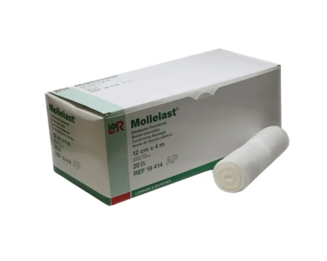 Obinadlo elastické fixační Mollelast 12cmx4m, 20ks