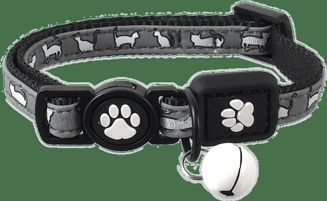 Obojek Active Cat Reflective XXS černý 1x16-22cm