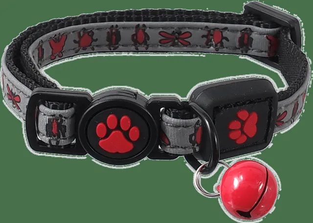 Obojek Active Cat Reflective XXS červený 1x16-22cm