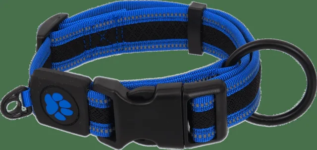 Obojek Active Dog Fluffy M modrý 2,5x33-48cm