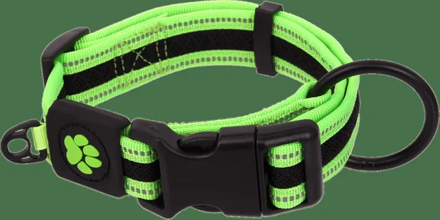 Obojek Active Dog Fluffy XL limetka 3,8x44-70cm