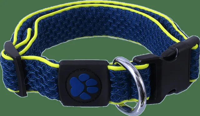Obojek Active Dog Mellow S tm. modrý 2,5x28-40cm