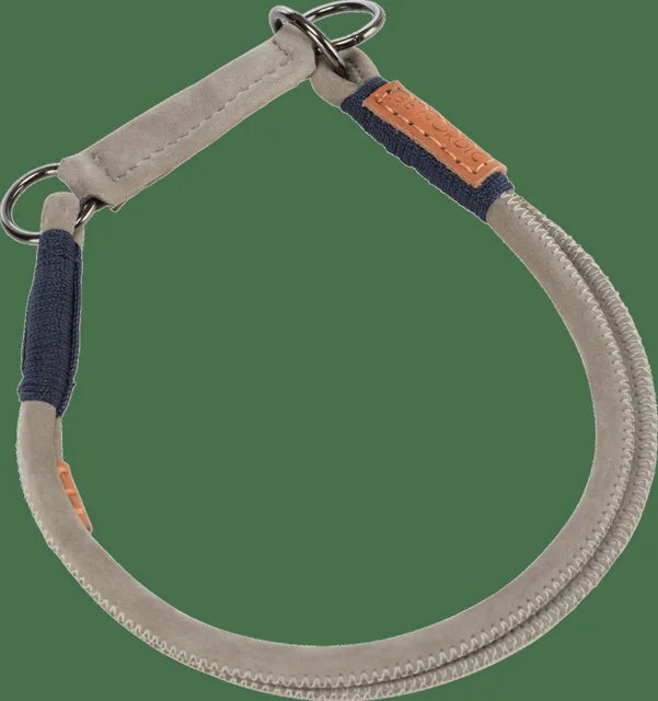 Obojek Be Nordic kulatý polostahovací kožený Trixie L 50 cm 10 mm šedý