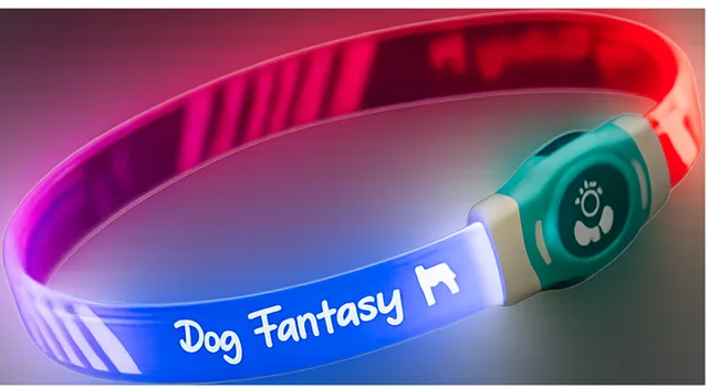 Obojek Dog Fantasy LED svítící různobarevný L 65cm