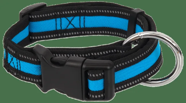 Obojek Dog Fantasy Neoprene M modrý 2x34-49cm