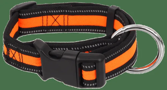 Obojek Dog Fantasy Neoprene M oranžový 2x34-49cm