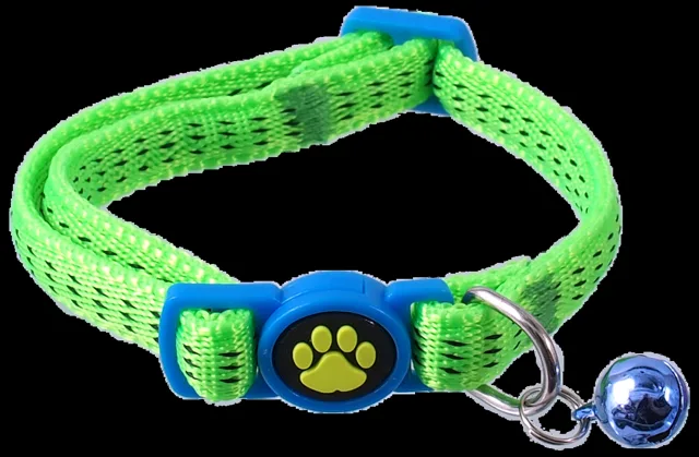Obojek Magic Cat Nylon XS limetka 1x19-31cm