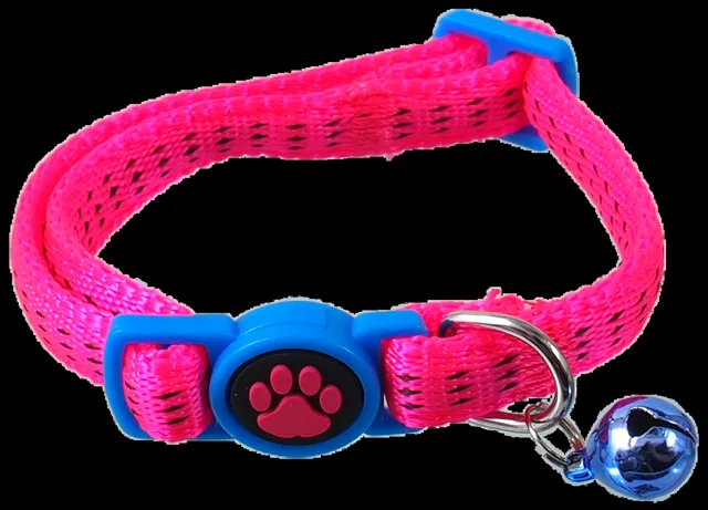 Obojek Magic Cat Nylon XS růžový 1x19-31cm