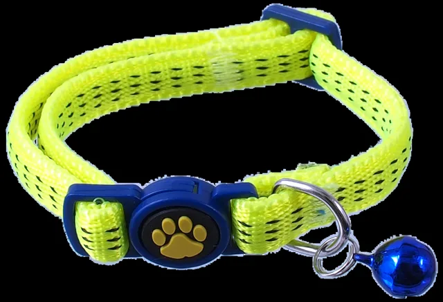 Obojek Magic Cat Nylon XS žlutý 1x19-31cm
