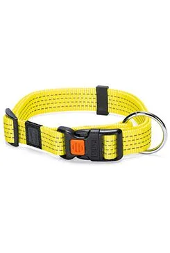 Obojek nylon Art Sportiv reflex 45-65cmx25mm žlutý