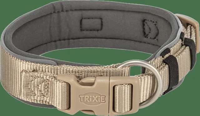 Obojek Premium extra široký Trixie L 46–55 cm 50 mm béžovo grafitový