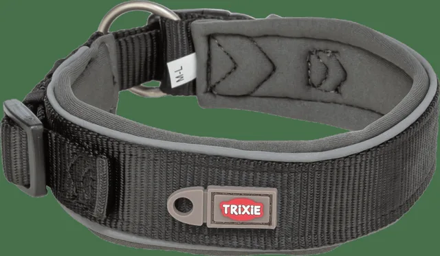 Obojek Premium extra široký Trixie XS–S 27–35 cm 25 mm černo grafitový