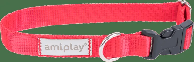 Obojek pro psy Amiplay Samba nastavitelný červený XS 18–30 cm × 1 cm