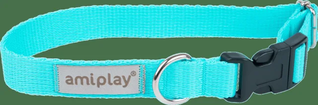 Obojek pro psy Amiplay Samba nastavitelný modrý L 35–50 cm × 2,5 cm