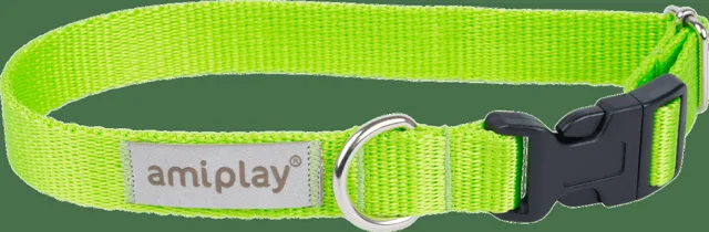 Obojek pro psy Amiplay Samba nastavitelný zelený XL 45–70 cm × 2,5 cm